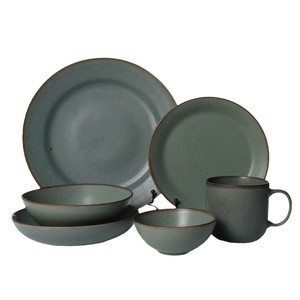 ชุดอาหารเซรามิก จานกลม ชาม แก้วมัค เคลือบแบบ Reactive ใช้กับเครื่องล้างจานได้ สไตล์เรียบง่าย ภาชนะสำหรับใช้ในครัวเรือน - Product Image 5