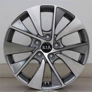Almacenado para KIA 17*6,5 18*7,0 listo para enviar ruedas de aleación negras molidas 5X114.3 para coche Yulia - Product Image 1