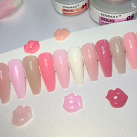Vinimay Nouveau Design Gel de Construction Solide Multifonctionnel Non Collant pour Sculpture et Extension, Couleurs Variées, Rose