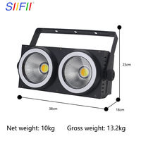 COB Par Stage 2-Eyes 100W LED Blinder Lights Warm and White ou RGB Mix LED Rings avec Strip pour mariage et église