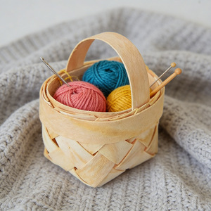 Woven Mini <b>Basket</b> Round Handmade Storage Candy Gift <b>Basket</b> For Children Toy <b>Small</b> Size - Product Image 2