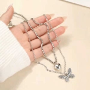 Vendita calda moda di tendenza minimalisti catena collane serratura iniziale lega di fiori in stile coreano per il regalo delle donne all'ingrosso - Product Image 2