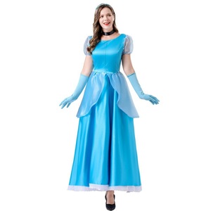 Disfraz de Princesa para Halloween - Vestido Azul con Diadema para Fiesta/Actuación Escénica para Mujeres - Product Image 3