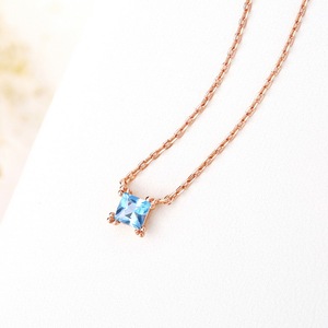 <span class=keywords><strong>Precio</strong></span> <span class=keywords><strong>de</strong></span> fábrica collar S925 Topacio Azul collar <span class=keywords><strong>de</strong></span> piedras preciosas <span class=keywords><strong>de</strong></span> plata <span class=keywords><strong>esterlina</strong></span> princesa cuadrada collar <span class=keywords><strong>de</strong></span> Topacio - Product Image 2