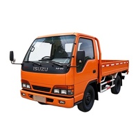 Camion plateau diesel Isuzu NHR 4X2 d'occasion, options conduite à gauche/droite, boîte de vitesses manuelle pour le transport de marchandises et de matériaux de construction