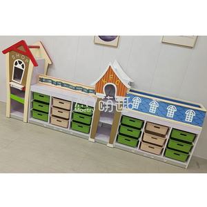 Armoire de <span class=keywords><strong>rangement</strong></span> Moetry pour enfants d'âge préscolaire avec plateaux fourre-tout organisateur de jouets en bois unité de <span class=keywords><strong>rangement</strong></span> - Product Image 3