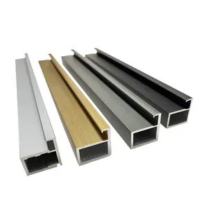 Черный/золотой алюминиевый профиль ручки кухонного шкафа с алюминиевыми краями