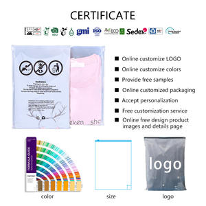 EN15343 Recyceltes Logo-Selbst aufkleber Druck verschluss Kleidung Verpackung Ocean Bound Kunststoff Reiß verschluss taschen mit Schieber für Kleidung Verpackung - Product Image 4