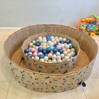 Piscine à balles pliante en PVC avec équipement de jeu doux pour enfants d'intérieur portable piscine à balles en soie de lait pour nouveau-nés