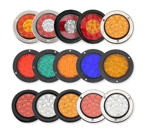 Feux arrière ronds 24V 16 LED pour voiture, feux de brouillard arrière, feux stop, feux de recul pour camion, remorque, poids lourd - Product Image 1