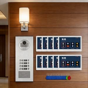 Timbre <span class=keywords><strong>Visual</strong></span> IP con Visión Nocturna, Comunicación Bidireccional, 8 Botones, Unidad Exterior para Unidad Interior de 7 Pulgadas, Entrada Residencial - Product Image 1