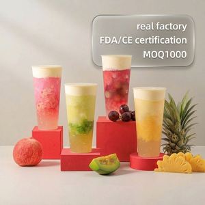 Vasos Desechables de Plástico Transparente de 16oz (90mm), Ligeros, Apilables, para Jugos, Hospitales, Cafeterías, Suministros Higiénicos para Bebidas, Venta al Por Mayor - Product Image 1