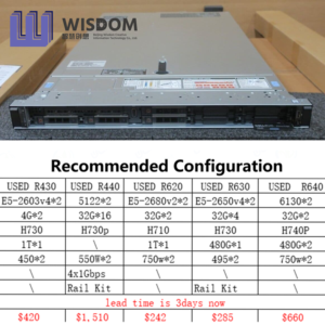 Servidor Usado R640 1U para Montaje en Rack, 2*Xeon Silver 4210, 64GB DDR4, 2*500GB SSD H730P en Stock, Dos Servidores Móviles para Montaje en Rack - Product Image 5