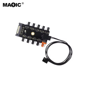 Magelei <strong>Computer</strong> 10 Road Chassis Fan Hub 4pin/SATA Fan Extension 1 to 10Road SATA Fan Controller 4pin Other <strong>Computer</strong> <strong>Accessories</strong> - Product Image 4