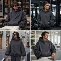 Felpa Invernale Unisex 100% Cotone Traspirante e Calda Oversize per Fitness e Sport con Logo Personalizzato