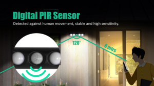 Lampada Solare <span class=keywords><strong>da</strong></span> Parete Multifunzionale IP65 Impermeabile con Sensore di Movimento LED per Illuminazione Esterna Multiuso - Product Image 3