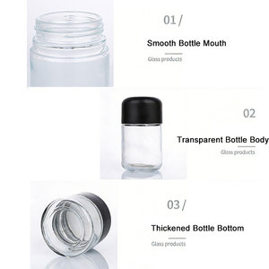 Frasco de Vidrio Personalizado de 3.5g a Prueba de Niños, Frasco de Vidrio con Tapa Negra de 4oz a Prueba de Niños para Almacenar Hierbas, Tabaco y Flores Secas - Product Image 4