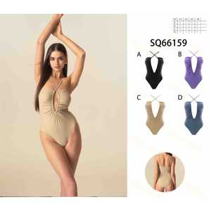 Conjunto de Bikini Triangular de Dos Piezas para Mujer, Traje de Baño de Verano, Top Halter con Tirantes Laterales, Braguita de Cintura Alta, Elegante, Venta al Por Mayor SQ66159 - Product Image 1