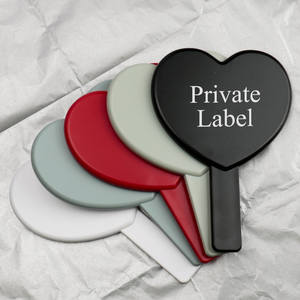 Logo personalizzato HD illuminato specchio per il trucco da viaggio tasca vetro di bellezza in varie forme come cuore e rombo uso quotidiano specchio cosmetico - Product Image 3