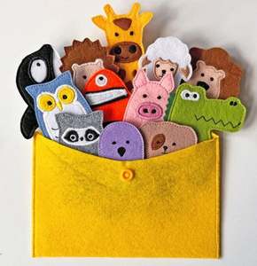 Ensemble de marionnettes en feutre personnalisées pour <span class=keywords><strong>animaux</strong></span>, jouets de pépinière Montessori, jouets éducatifs en feutre et activités - Product Image 2