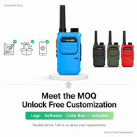 XUNLIBAO Mini talkie-walkie, petit radio bidirectionnel analogique portable UHF X3-2, OEM ODM, logo personnalisé, léger, rechargeable par USB Type-C
