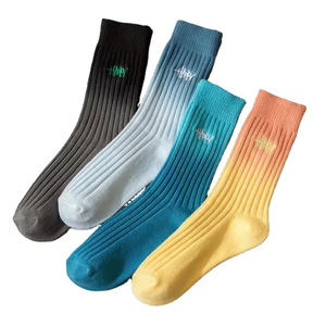 High Quality Fashion Colorful Unisex Cotton Tie Dye Embroidered Logo Men Custom Crew <b>Socks</b> - Product Image 2