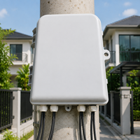 Boîtier de montage mural extérieur étanche pour FTTH, boîte de distribution de fibre optique 16 cœurs pour terminaison de câble FTTH