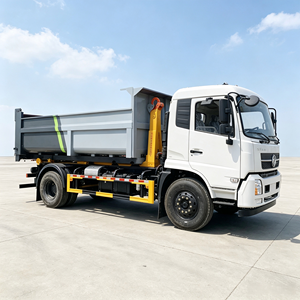 Camión de basura de alta resistencia Dongfeng Kinland con brazo de gancho para residuos de construcción, camión con gancho elevador para eliminación de residuos de construcción - Product Image 4
