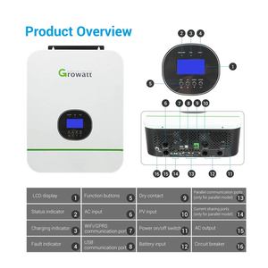Inversor Fuera de Red Growatt de 24V con Batería de Litio de 3Kva, Serie SPF HVM, Micro Cargador para Sistemas Solares en la UE - Product Image 2