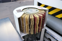 Brosse de ponçage industrielle OEM pour ébavurage, rouleau abrasif en sisal pour le polissage des portes en bois