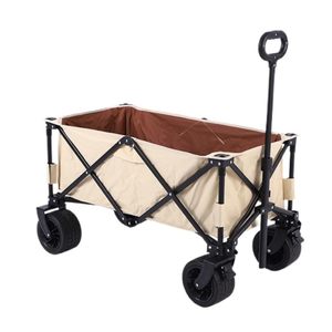 Carrito de Picnic Portátil para Exteriores, Carrito Plegable para Camping, Carretilla de Acero Resistente con 4 Ruedas para Compras - Product Image 3