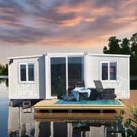 Maison préfabriquée en acier insonorisée de 20 pieds, extensible, deux chambres avec cuisine, villa d'hôtel miniature de luxe