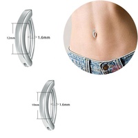 Anneaux de nombril en acier inoxydable 14G, bijoux de piercing de nombril
