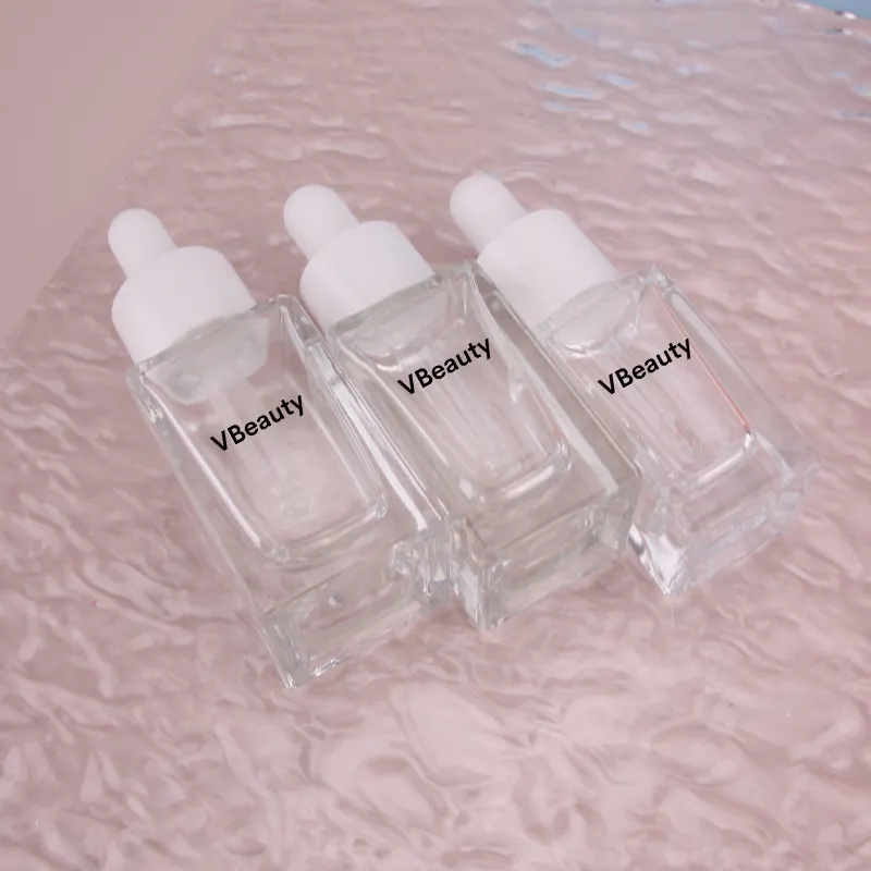 Großhandel Hautpflege ätherische Öl flasche 10ml 15ml 20ml transparente klare Essenz Serum Glas Tropf flasche