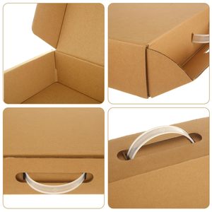 Boîte d'expédition pour ordinateur portable <span class=keywords><strong>en</strong></span> carton ondulé avec poignée pour ordinateur portable jusqu'à 16 pouces, boîtes d'expédition sécurisées, emballage recyclable - Product Image 4