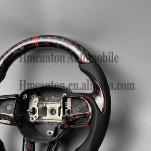 Nuevo Volante Deportivo de Fibra de Carbono Forjada con Agarre de Cuero Perforado para Dodge Challenger - Product Image 4