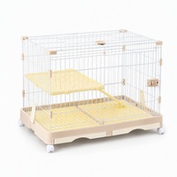 Cage pour chien moderne et spacieuse avec plateau amovible facile à nettoyer, maison pour animaux de compagnie en plastique pour chiens, lapins, chats