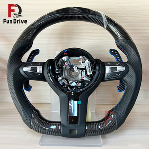 Volante Deportivo Personalizado de Fibra de Carbono Forjado con LED y Calefacción, con Levas de Cambio para <span class=keywords><strong>BMW</strong></span> Serie <span class=keywords><strong>F</strong></span> X5 F15 F80 M3 F11 F31 F01 F07 X3 F25 F33 - Product Image 4