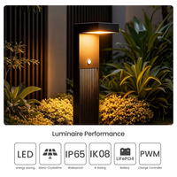 Lampe solaire LED de jardin 4000K 40W DC, étanche IP65 avec batterie LiFePO4, télécommande, pour extérieur, pelouse, patio, allée, voie de circulation