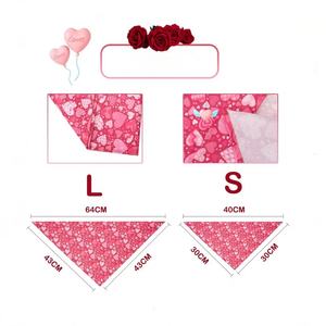 Usine Réversible Triangle Pet Bandana Saint Valentin <span class=keywords><strong>Chien</strong></span> Écharpe - Product Image 4