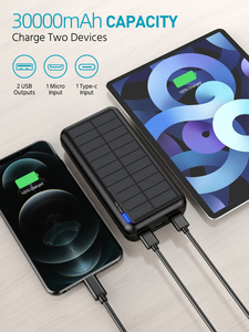 HYTO Chargeur <span class=keywords><strong>solaire</strong></span> Power Bank Power Station 30000mAh Power Bank Chargeur de téléphone <span class=keywords><strong>portable</strong></span> <span class=keywords><strong>Batterie</strong></span> mobile pour le camping en plein air - Product Image 4