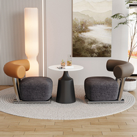 Fauteuil individuel de style italien, nordique moderne, en acier, fauteuil paresseux, mobilier de maison, salon, luxe léger
