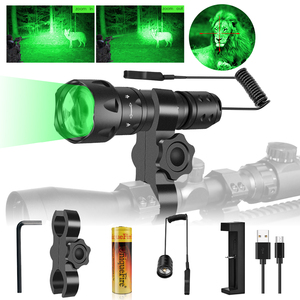 Đèn pin <span class=keywords><strong>LED</strong></span> ngoài trời Uniquefire, màu xanh lá cây đỏ trắng, pin sạc, công suất cao, hợp kim nhôm - Product Image 1