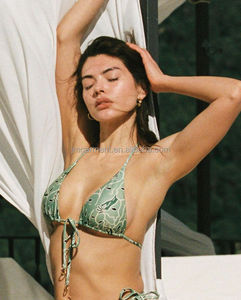 Chất Lượng Cao Sexy Của Phụ Nữ 2 Mảnh Set Leopard In Pha Lê Bikini Đồ Bơi Tùy Chỉnh Spandex/Nylon Vải Bán Buôn - Product Image 6