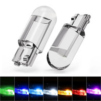 W5W 194 168 T10 Glas gehäuse COB Auto LED Glühbirne 6000K Weiß Grün Blau Rot Keil Kennzeichen Lampe Kuppel leuchte