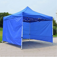 Tente pliante 3x3 imperméable, résistante aux UV et ignifuge, avec cadre en acier thermolaqué