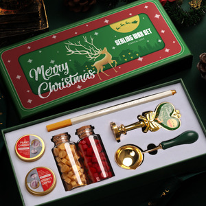 Ensemble de cire à cacheter de Noël avec outils en métal, kit cadeau pour décorations de fêtes - Product Image 2
