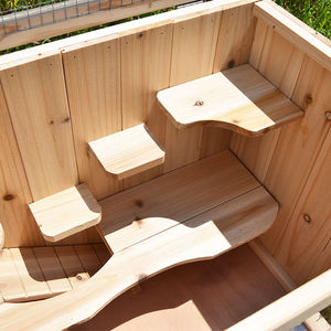 Gabbia di Lusso Moderna in Legno Massello e Plexiglass per Cincillà e Criceti, Design Totoro, Forma Rettangolare - Product Image 4