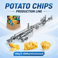 Ligne de production de chips de pommes de terre à grande échelle 1000 kg/h, machine automatique de fabrication de chips pour usine de transformation de chips