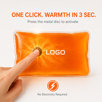 Compresse chauffante portable réutilisable à activation par clic à base d'acétate de sodium pour le corps, idéale pour le camping, la randonnée et les activités hivernales en extérieur